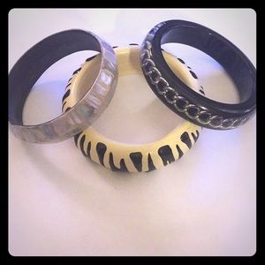 3 Bangle Bracelets